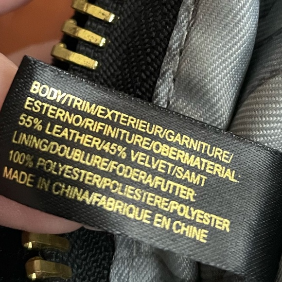 Aimee Kestenberg Tamitha Backpack Purse. Leather/velvet with gold accents. - Picture 2 of 13